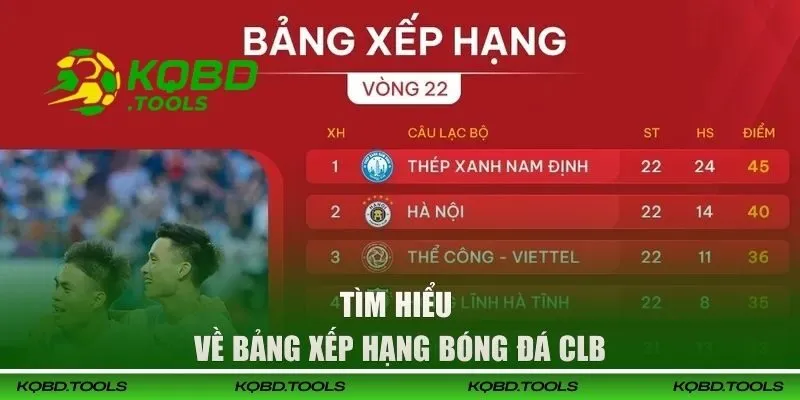 Tìm hiểu về bảng xếp hạng bóng đá CLB